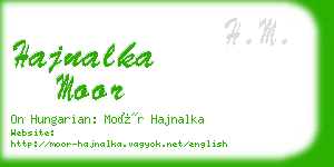 hajnalka moor business card